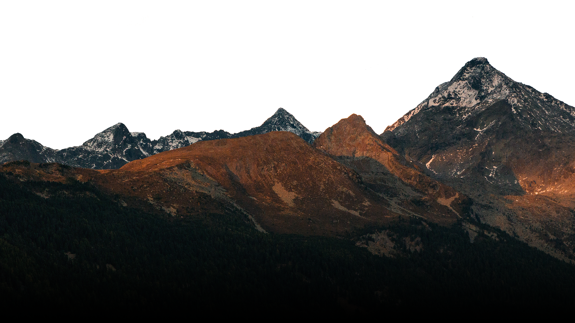 Mountain range at sunrise